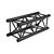 SQUARE 30 LENGTH 75 CM 48X3 RAL 9005 HL - Black -Lengths maintube 48x3 