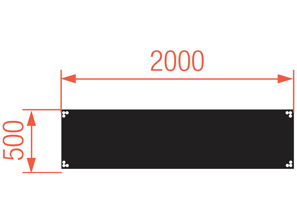 BASICLINE DECK 200X050CM TRANSP ACRYL Basicline Akryl Scenemodul