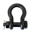 2T Sjakkel med mutterbolt, sort Bow shackle safety pin