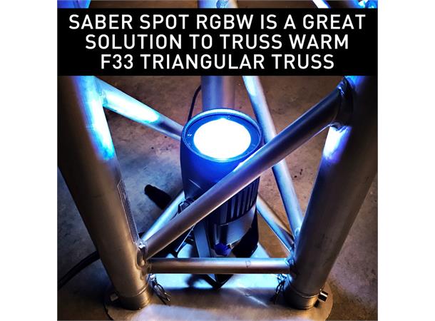 Saber Spot RGBW Fresnel lenses included