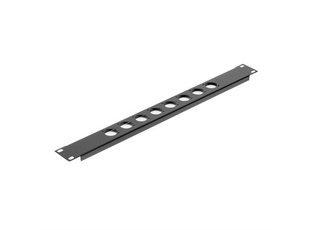 Penn 1U Rack Panel, 8 x Neutrik D Stanset for Neutrik D-Series