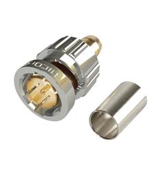 HICON crimp-male connector 1.2/5.0 Straight, nickel coloured